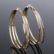 Retro Golden Radiance Stud Earrings