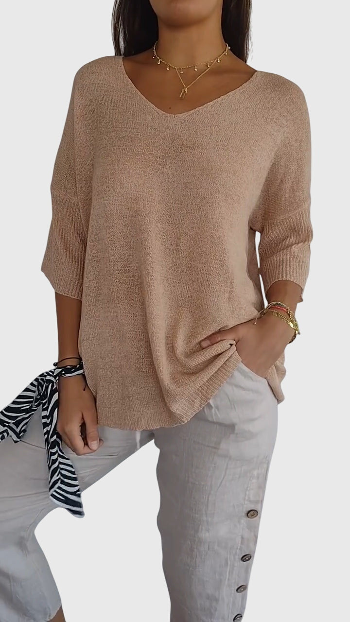 Cassandra™ | Chic V-Neck Blouse