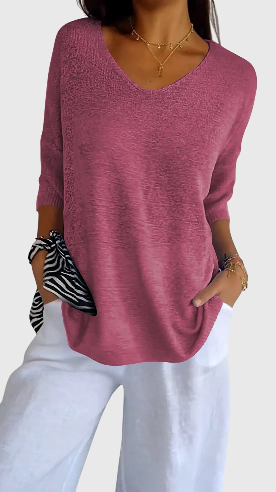 Cassandra™ | Chic V-Neck Blouse
