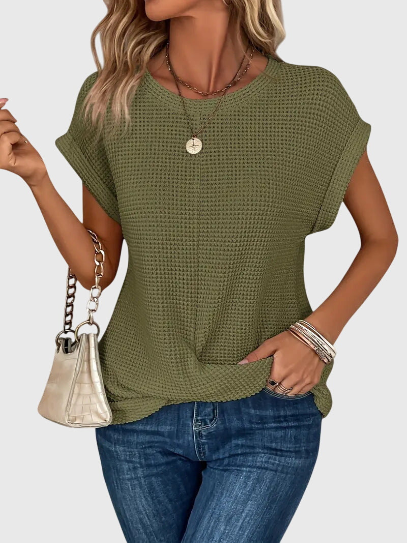 Isa™ | Chic Crew Neck Blouse