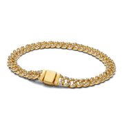 Shannelise | 18k Gold Cuban Pink Bracelet