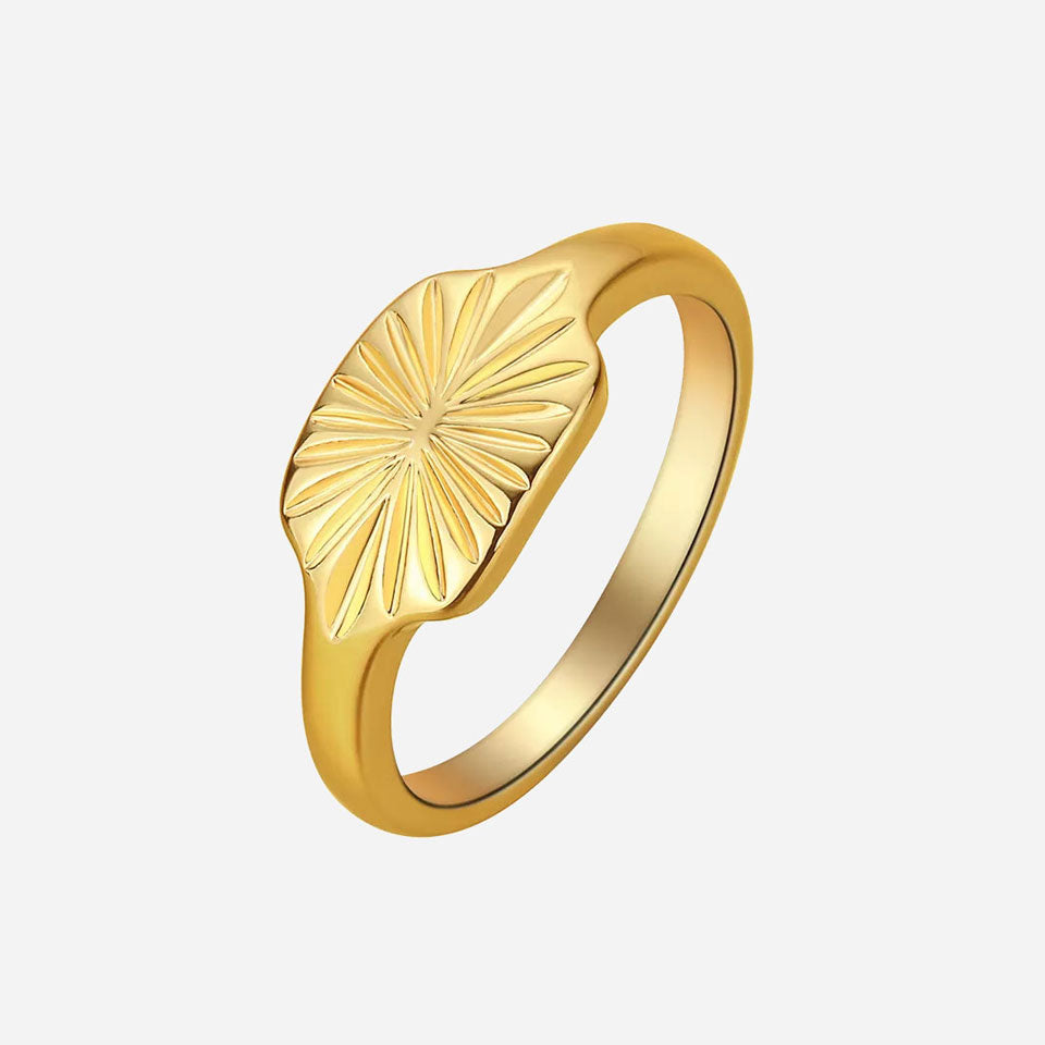 Aurizette 18K Gold Sunray Ring