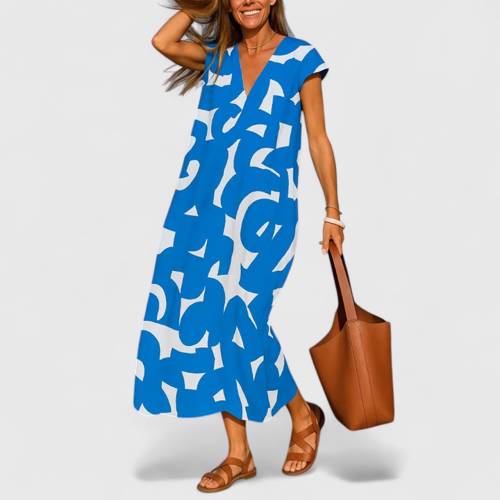 Koralia | Elegant V-Neck Dress