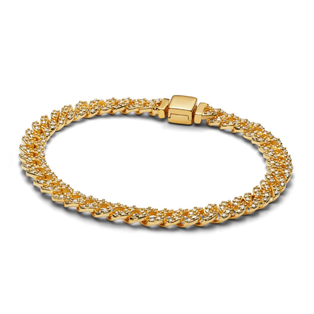 Shannelise | 18k Gold Cuban Pink Bracelet