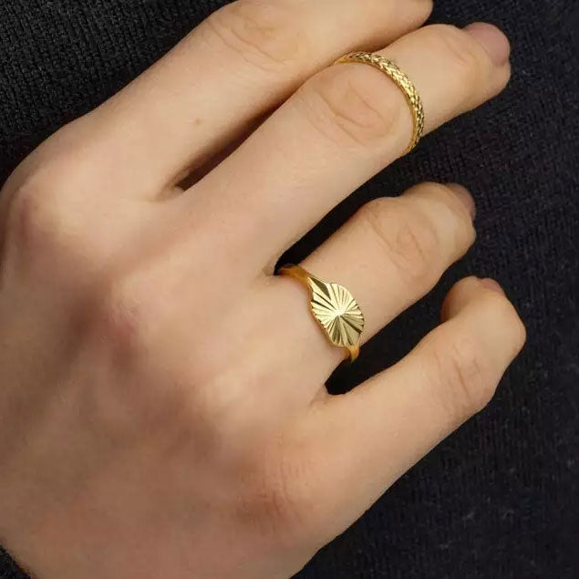 Aurizette 18K Gold Sunray Ring