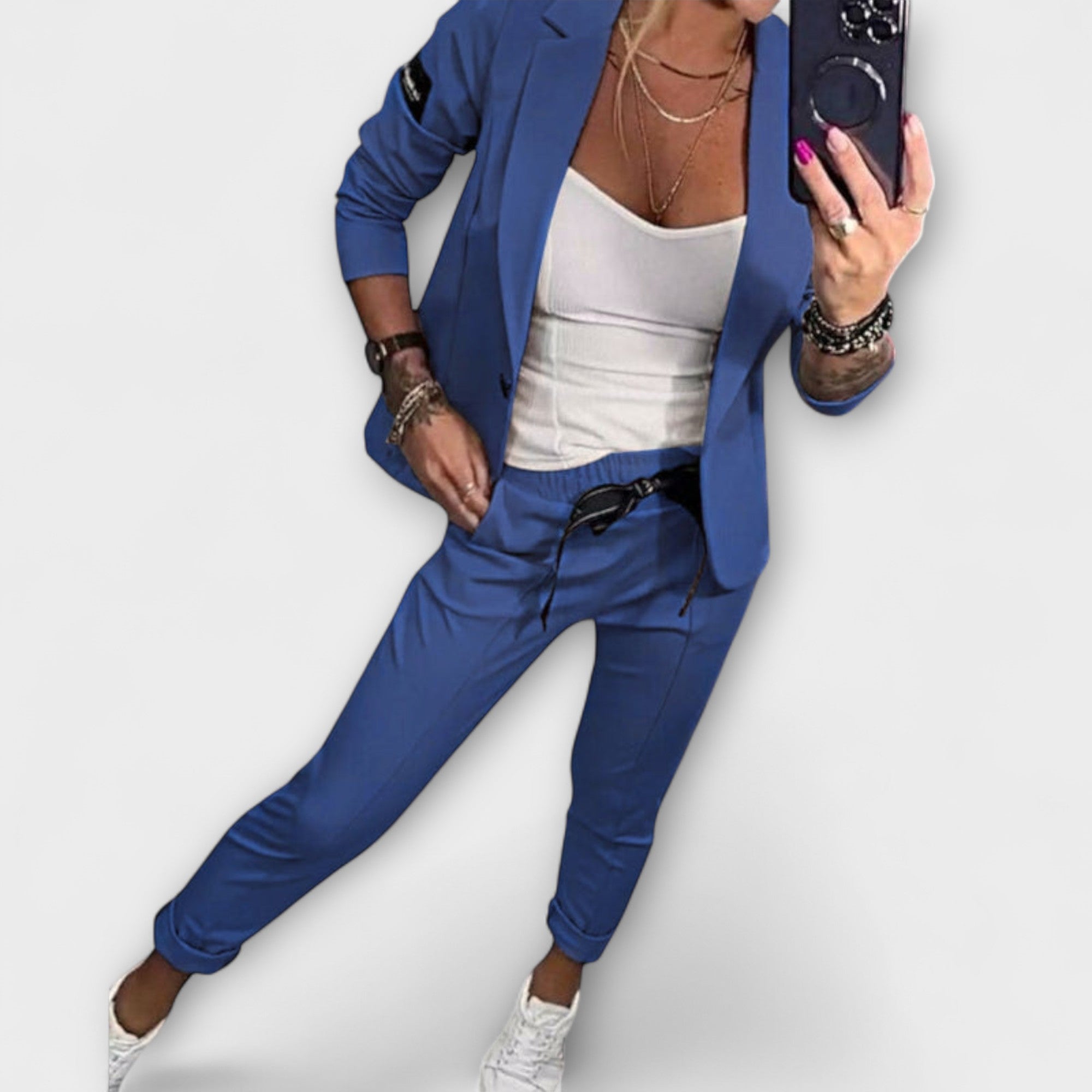 Vionne | Chic Ensemble of Blouse, Jacket, and Trousers