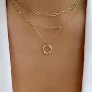 Vintage-Inspired Gold Layered Necklace