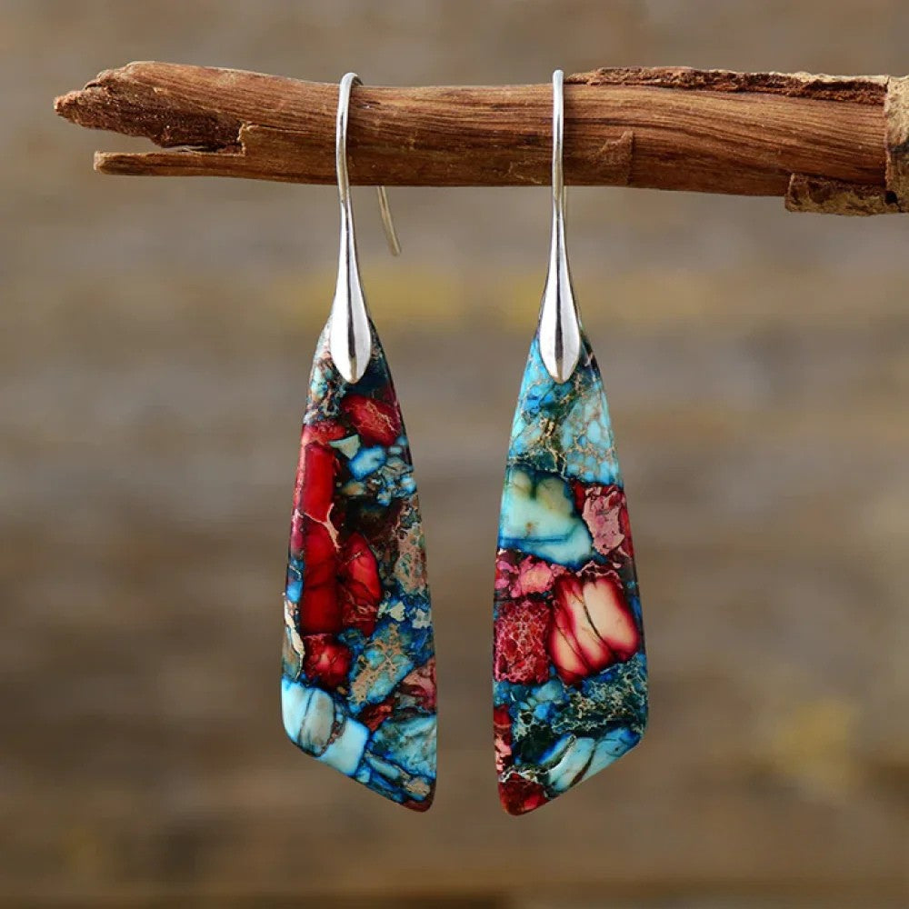 Vintage-Inspired Colorful Gemstone Earrings