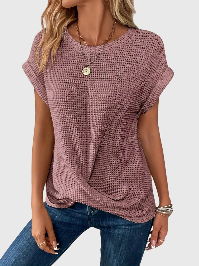 Isa™ | Chic Crew Neck Blouse