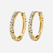 Aurelisse | 18K Gold Zirconia Cross Earrings