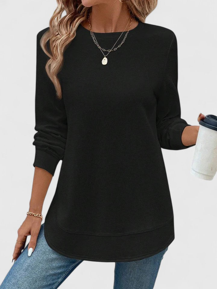 Nadyalyn | Chic O-Neck Long Sleeve Top