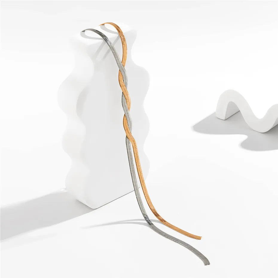 Stylish Adjustable Snake Design Long Necklace
