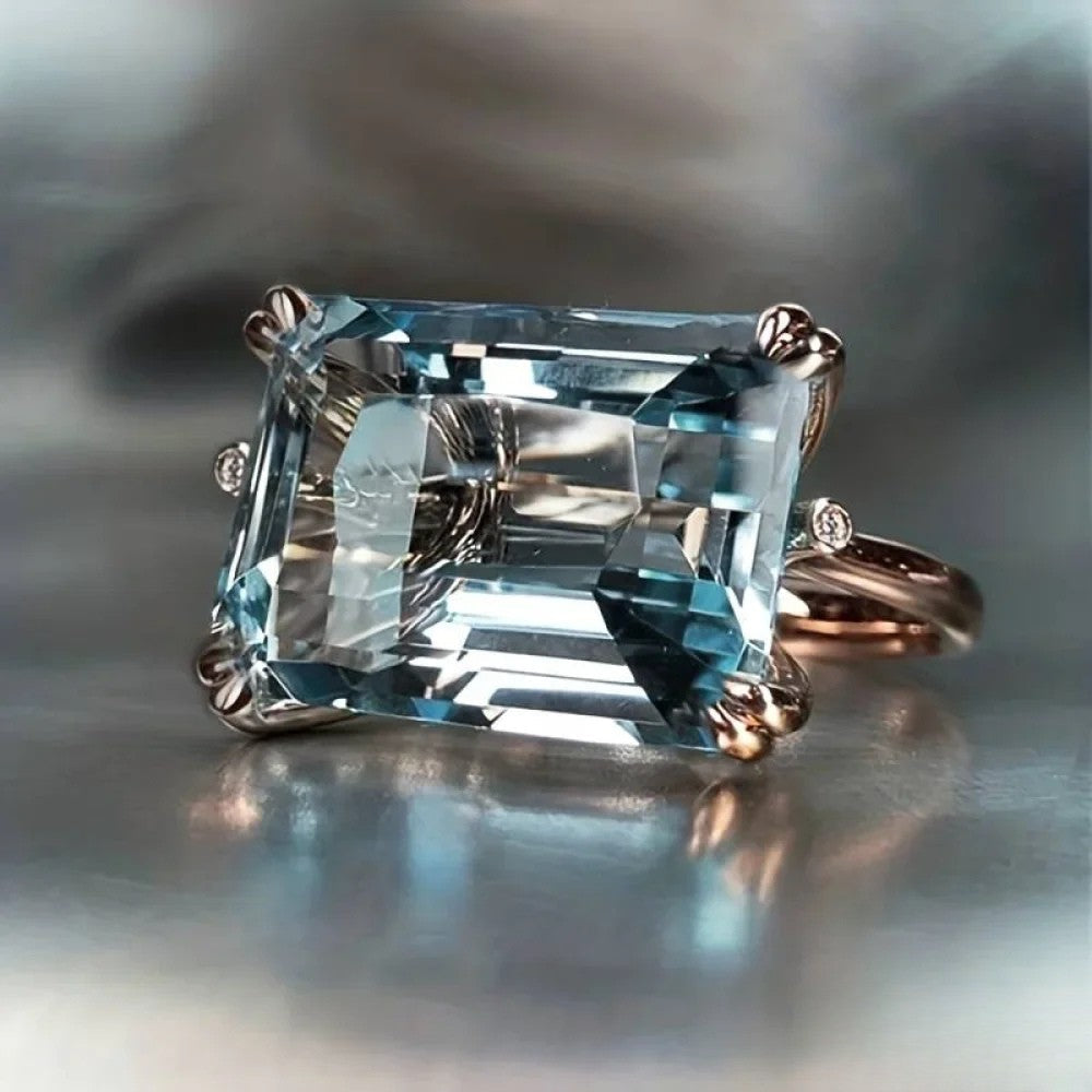 Timeless Vintage Blue Zirconia Ring