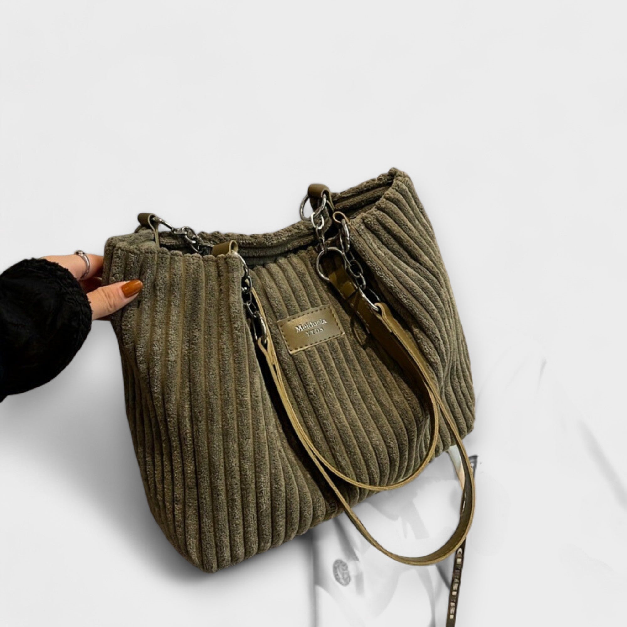 Olivia - Plush Corduroy Shoulder Bag