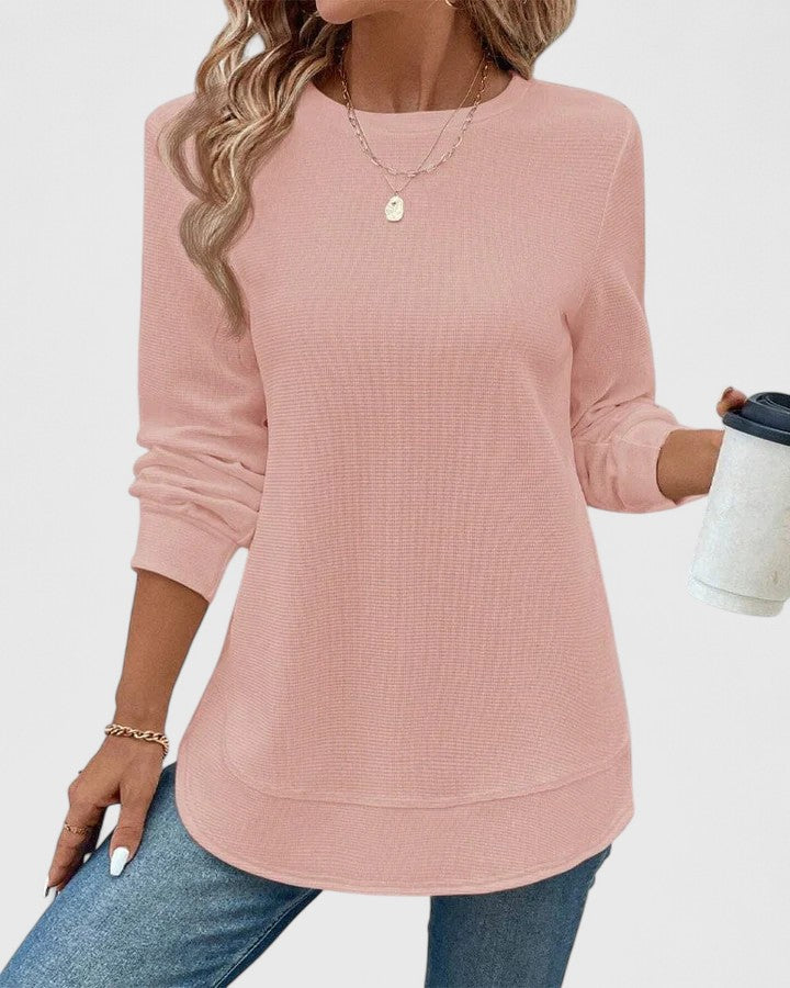 Nadyalyn | Chic O-Neck Long Sleeve Top