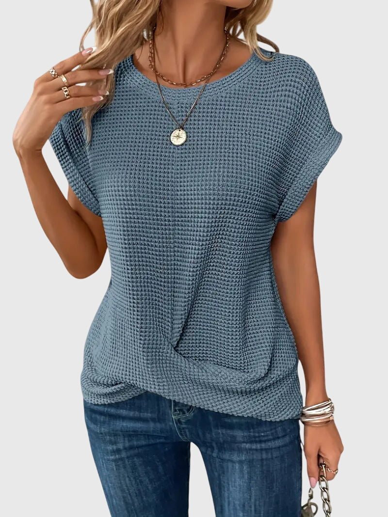 Isa™ | Chic Crew Neck Blouse