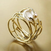 Vintage Slim Pearl Ring