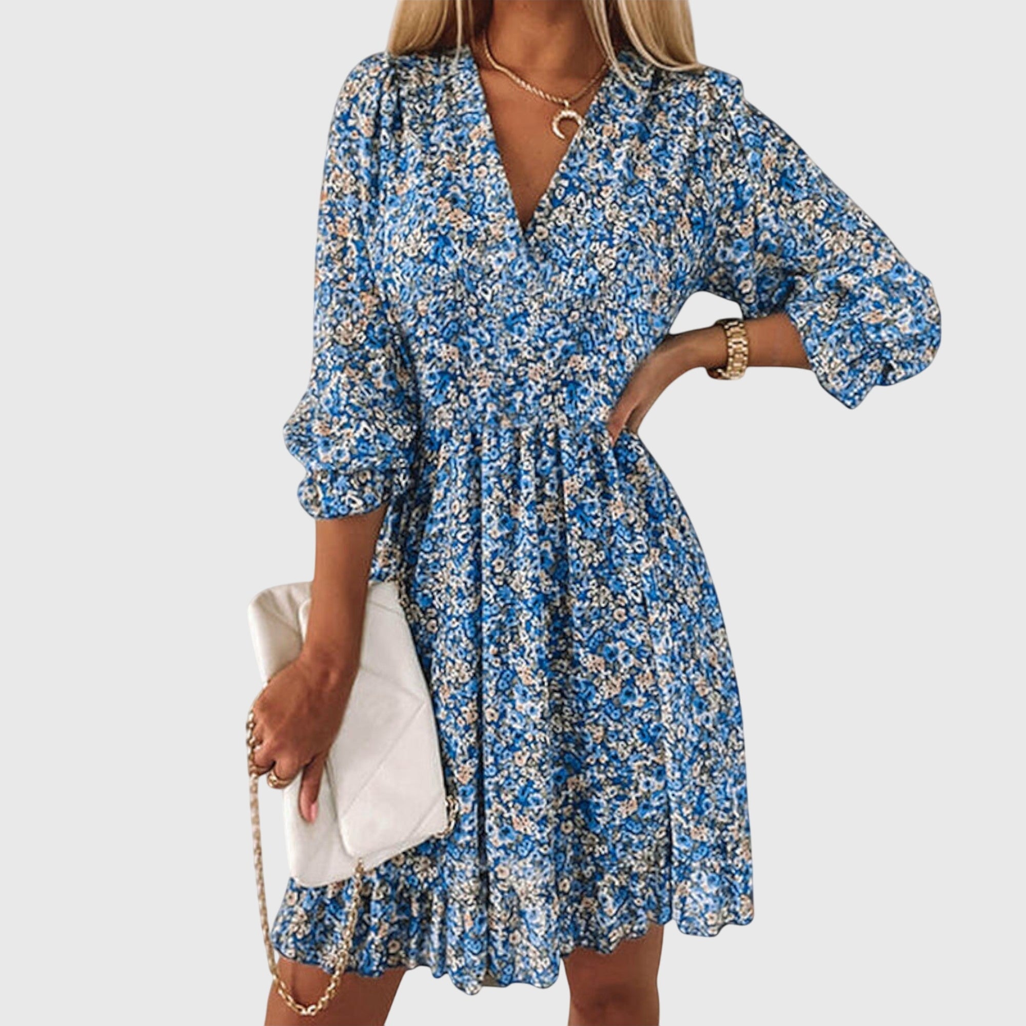 Elisa™ | Floral Dress with Puff Sleeves