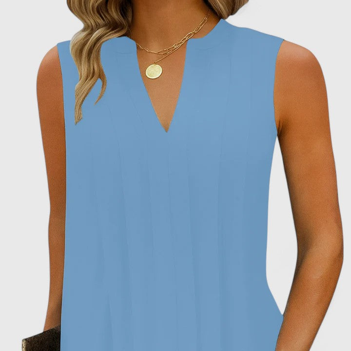 Clarhild™ | Chic V-Neck Dress for a Flattering Fit