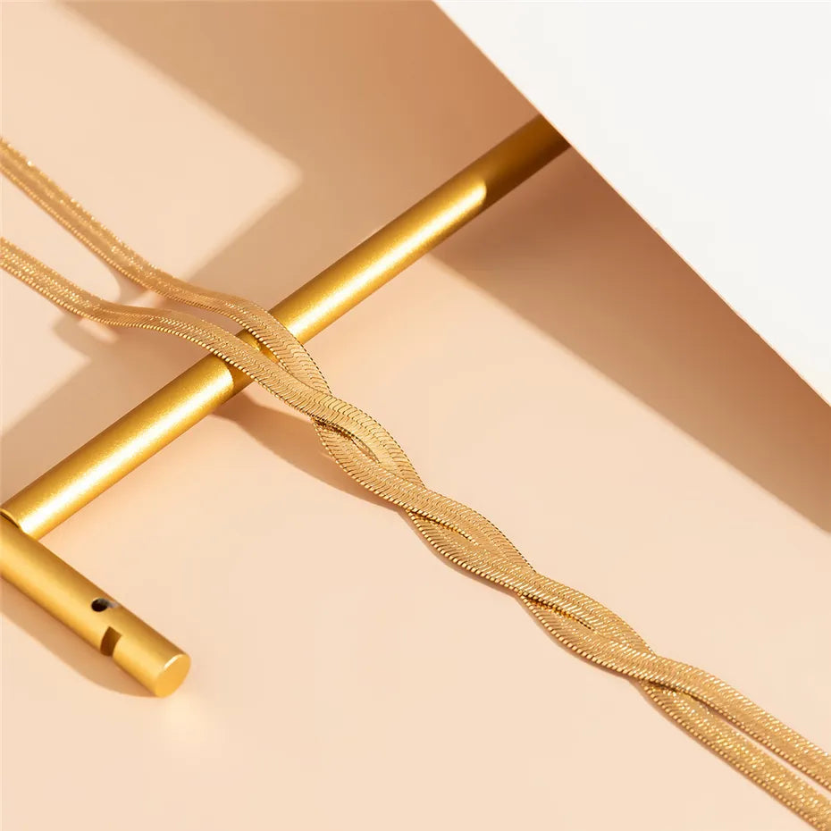 Stylish Adjustable Snake Design Long Necklace