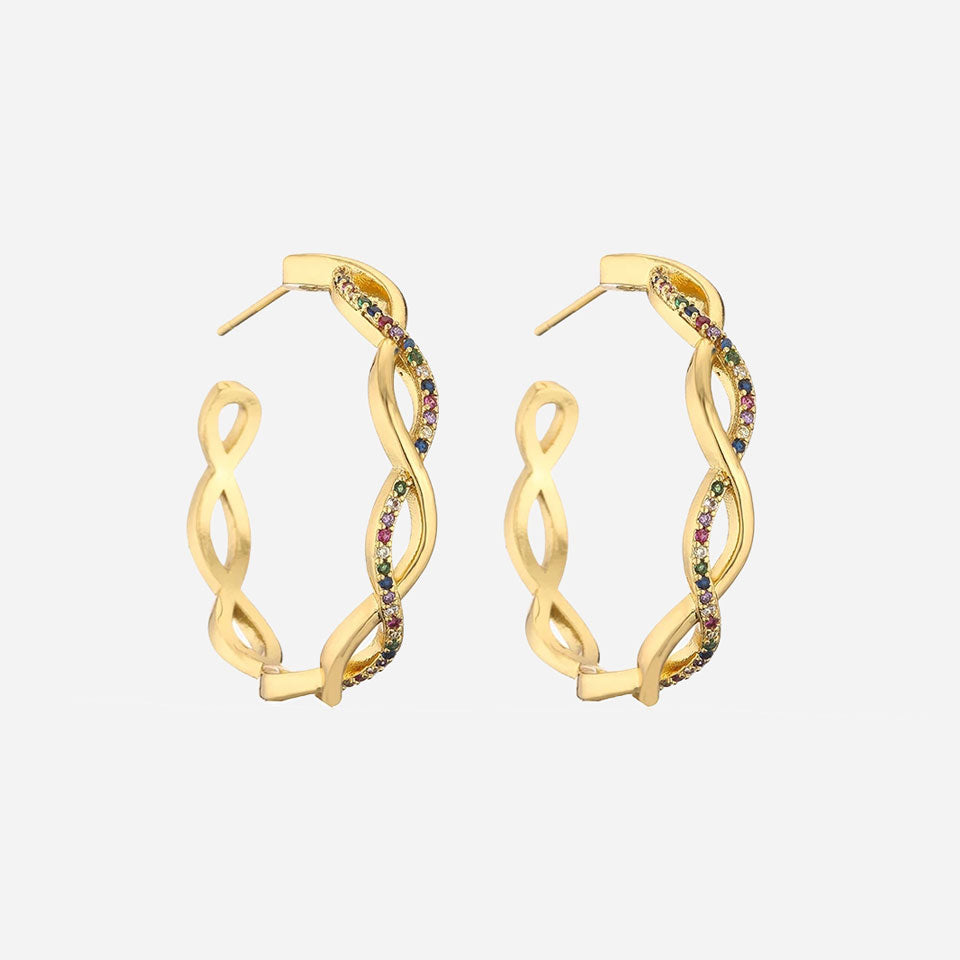 Julenyssa | 18K Gold Wave Earrings