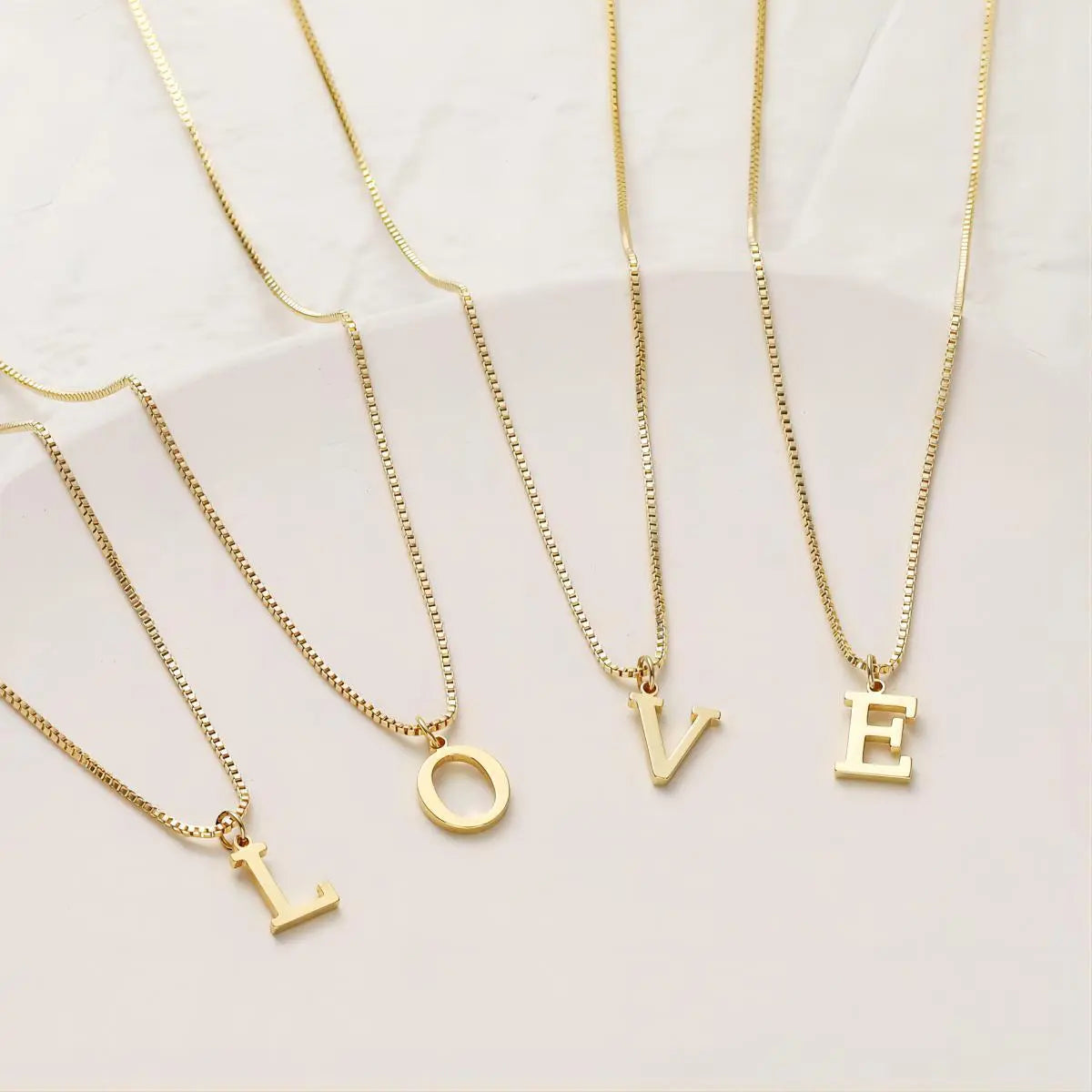 Enzhalynne | 18K Gold Initials Necklace