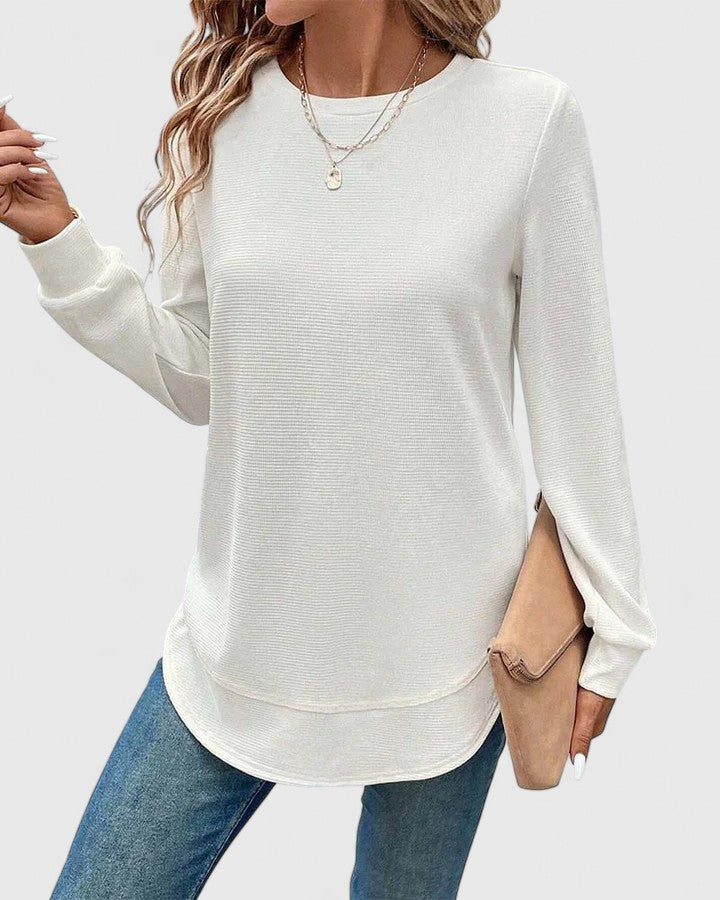 Nadyalyn | Chic O-Neck Long Sleeve Top