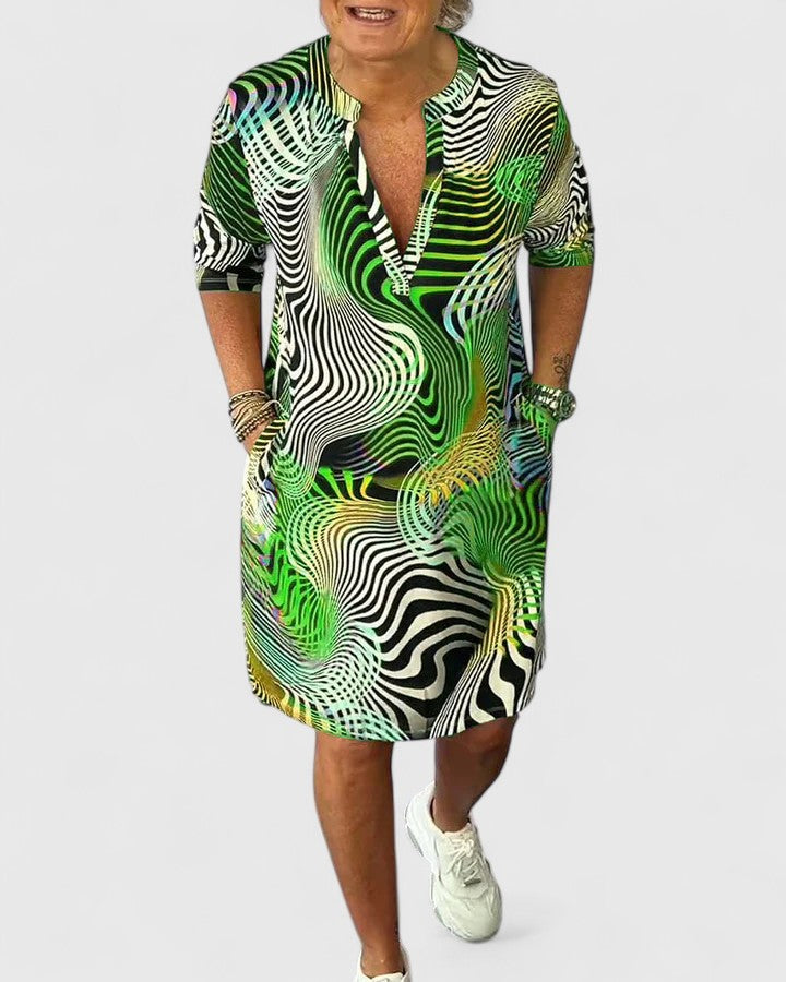 Helinae™ | Elegant V-Neck Dress