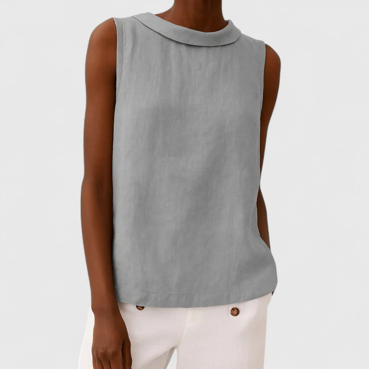 Anastine | Chic Roll Collar Top