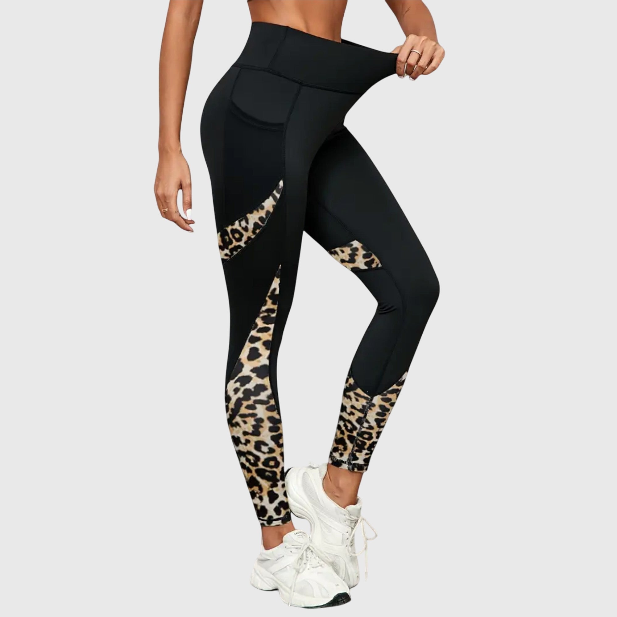 Leopard Print High-Waisted Workout Leggings