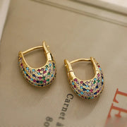 Vibrant Inlay Design Earrings