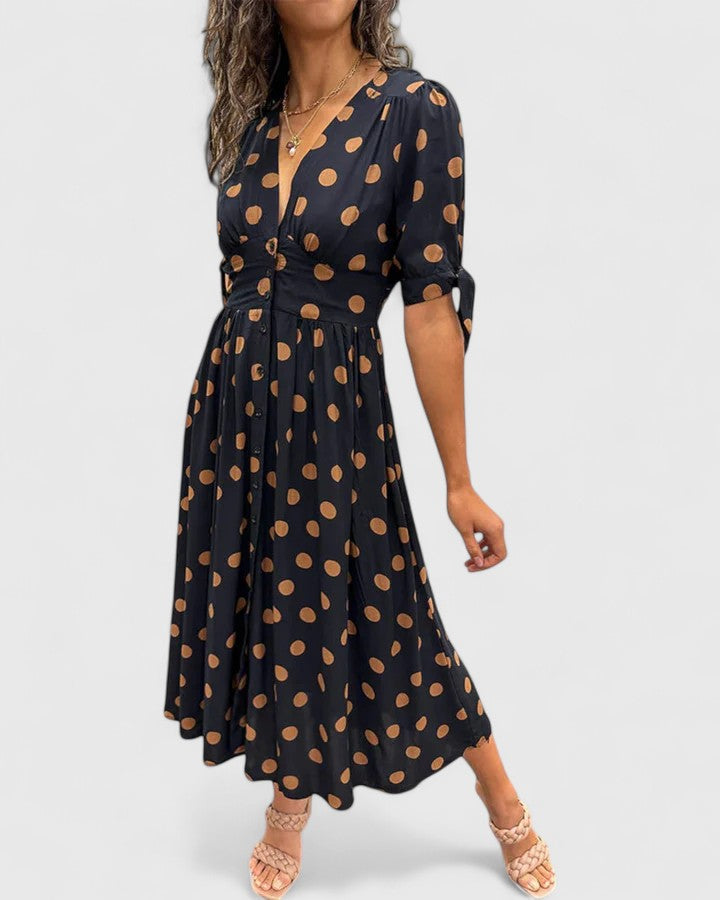 Colette | Elegant Polka Dot Dress
