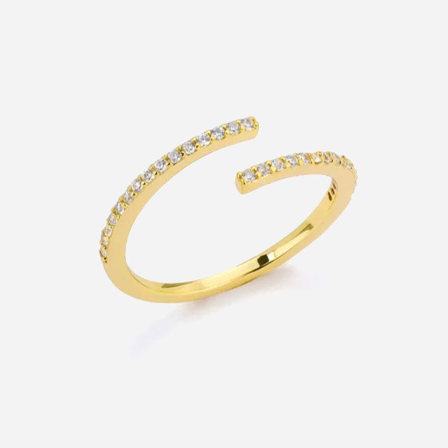 Eliandrea | Timeless 18K Gold Zirconia Ring