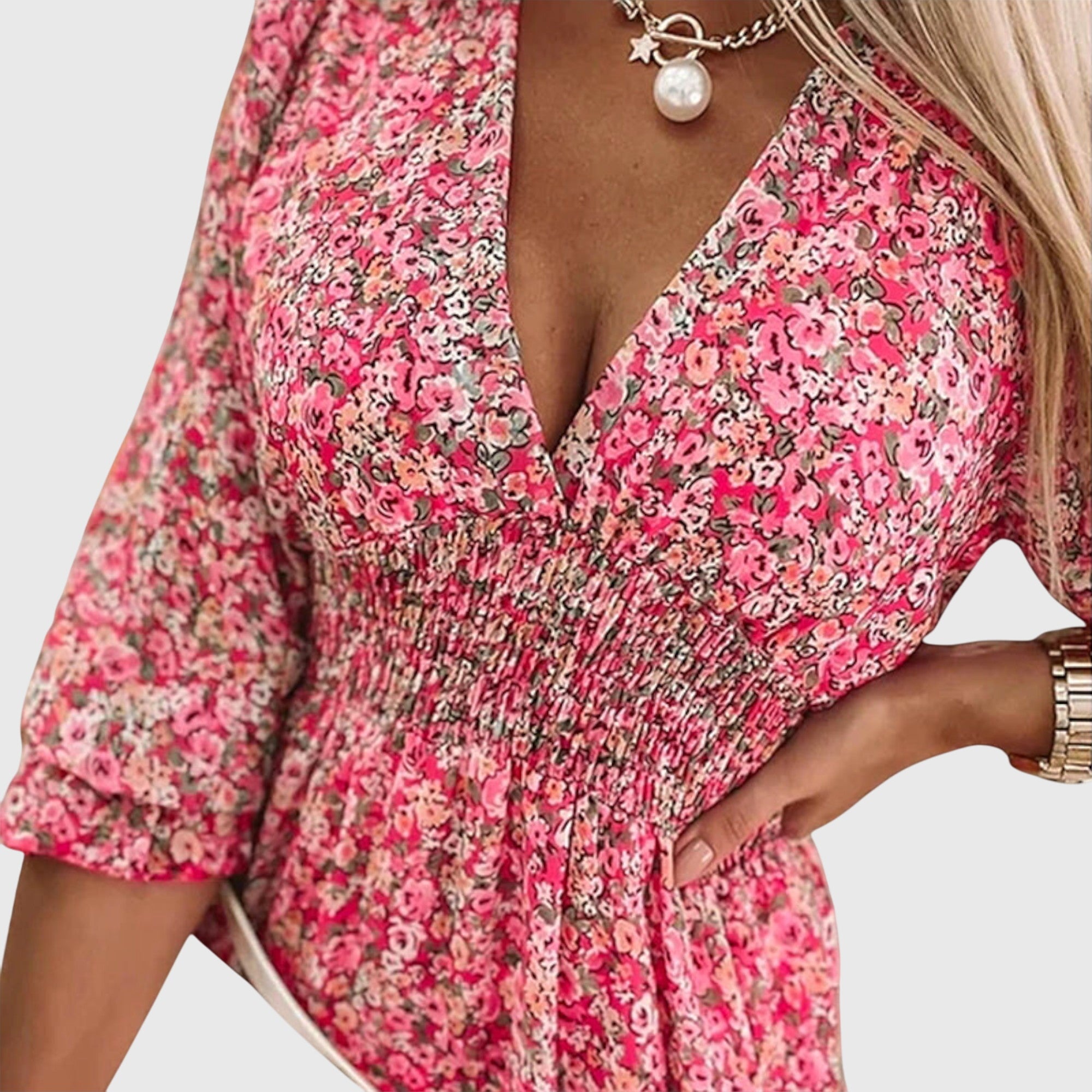 Elisa™ | Floral Dress with Puff Sleeves