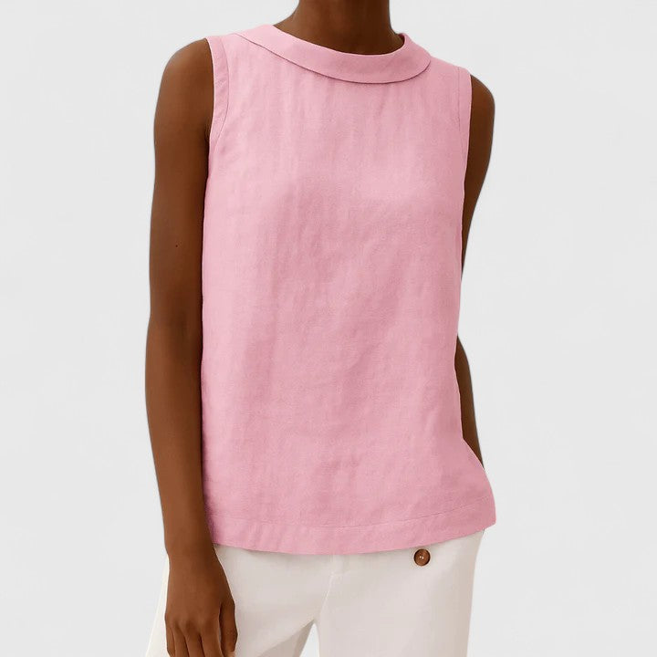 Anastine | Chic Roll Collar Top