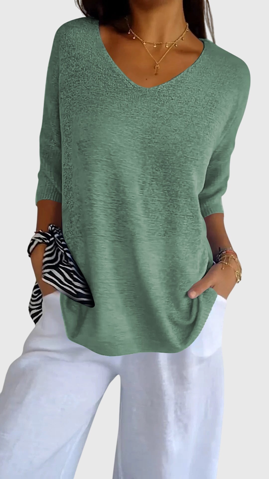 Cassandra™ | Chic V-Neck Blouse