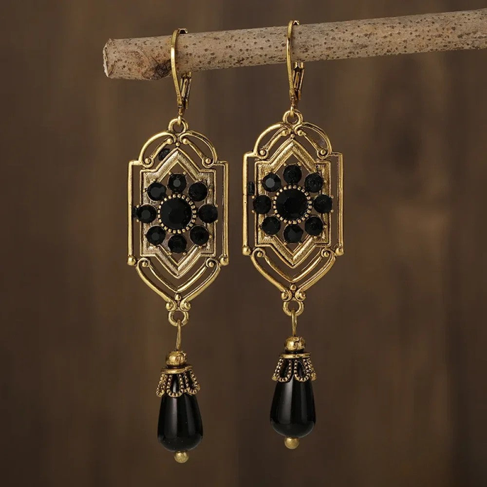 Vintage-Inspired Black Earrings