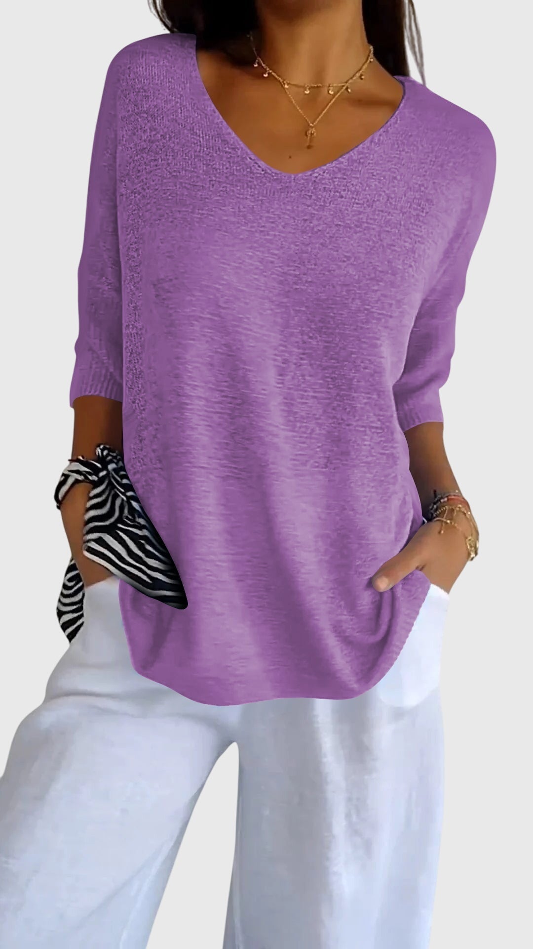 Cassandra™ | Chic V-Neck Blouse