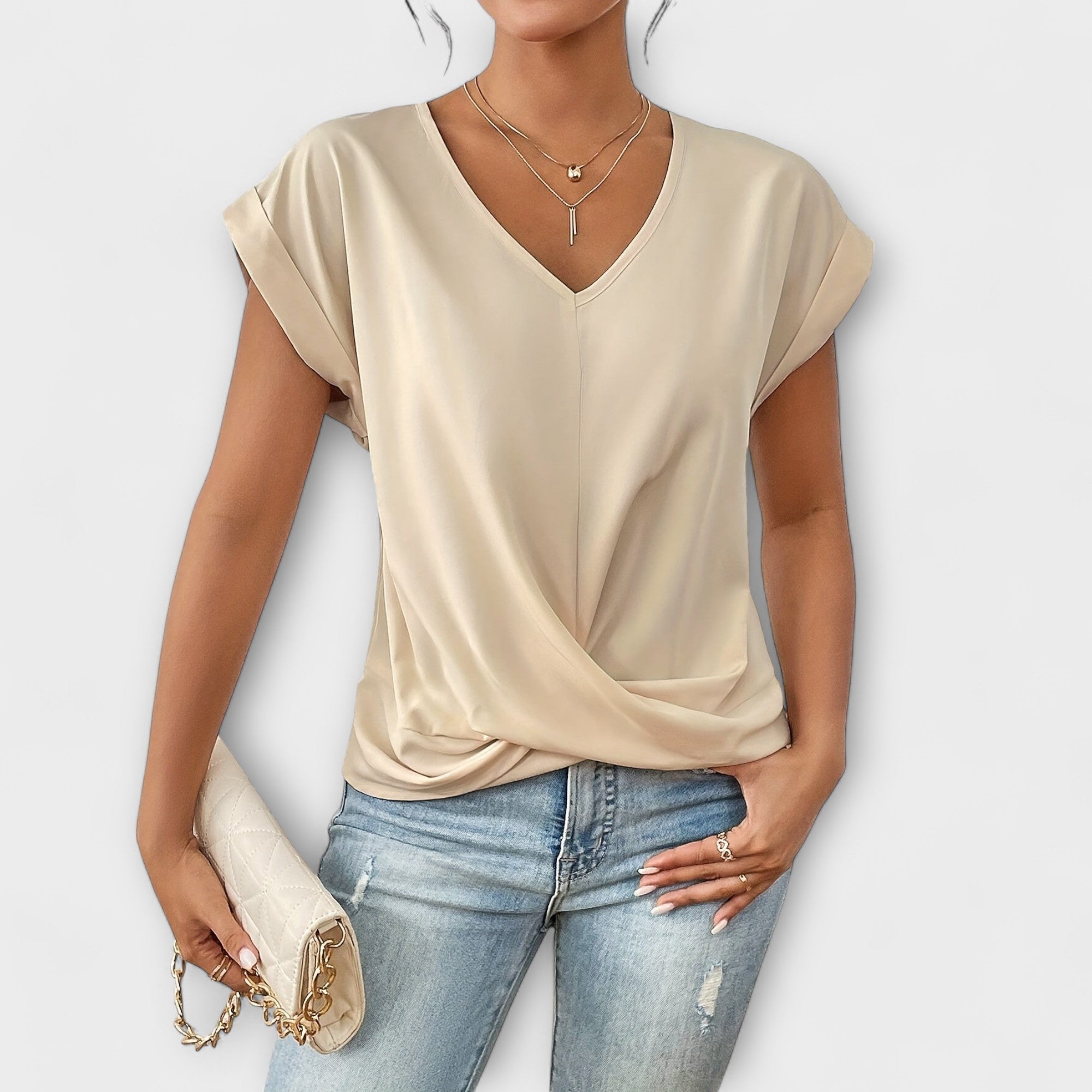 Carlinda | Stylish V-Neck Blouse
