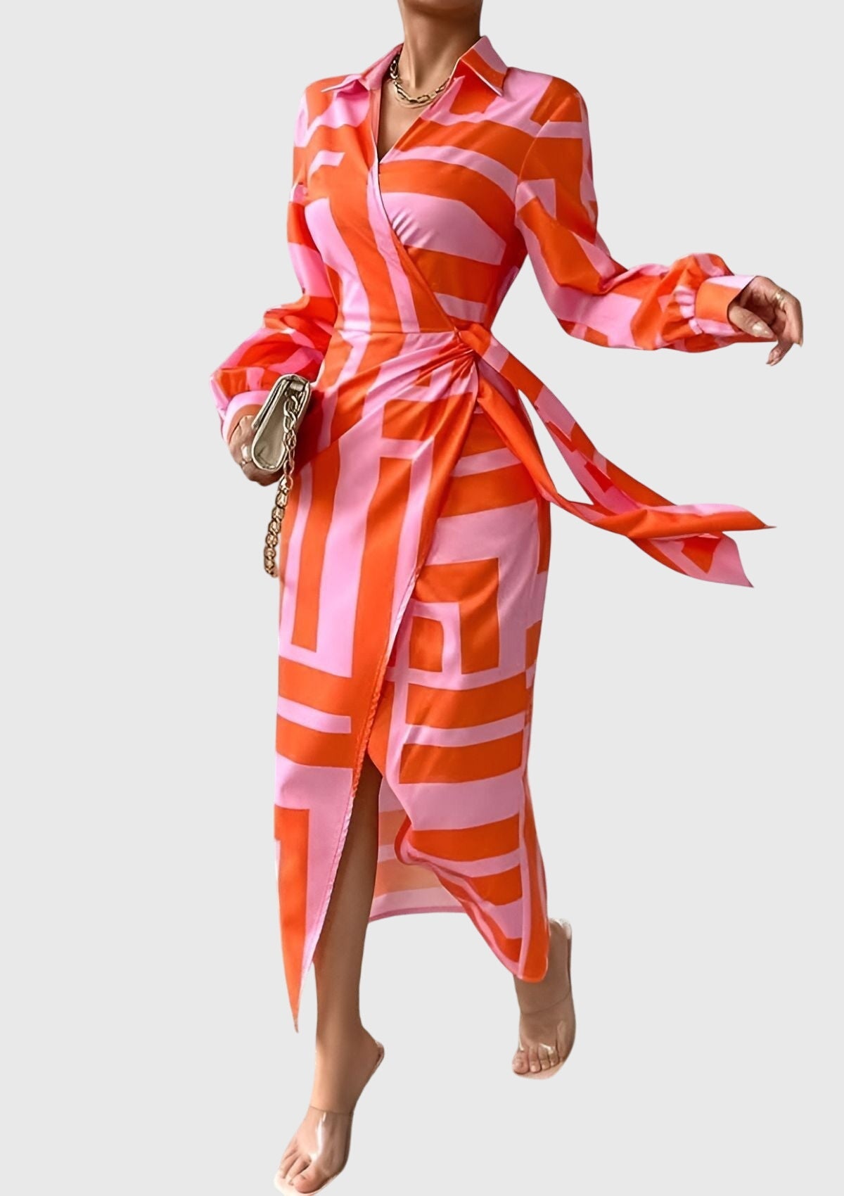 Everly™ | Stylish Printed Wrap Dress