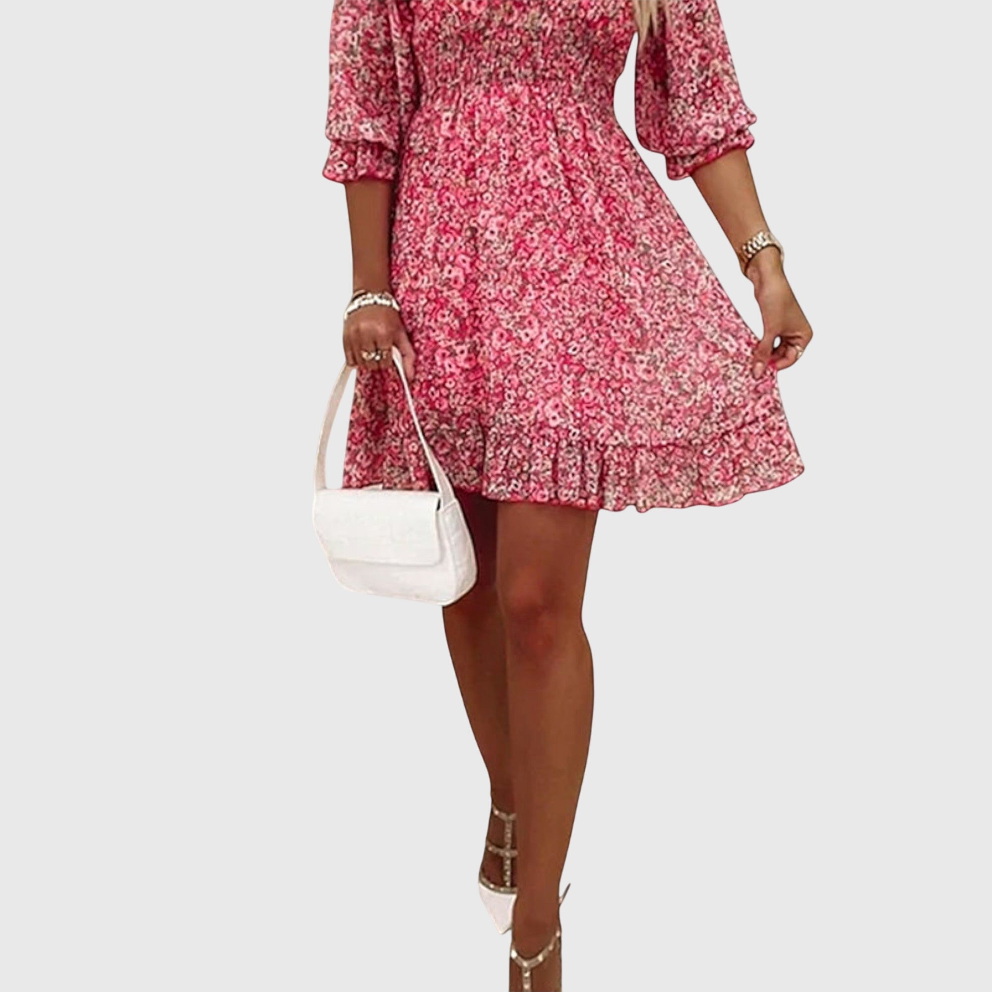 Elisa™ | Floral Dress with Puff Sleeves