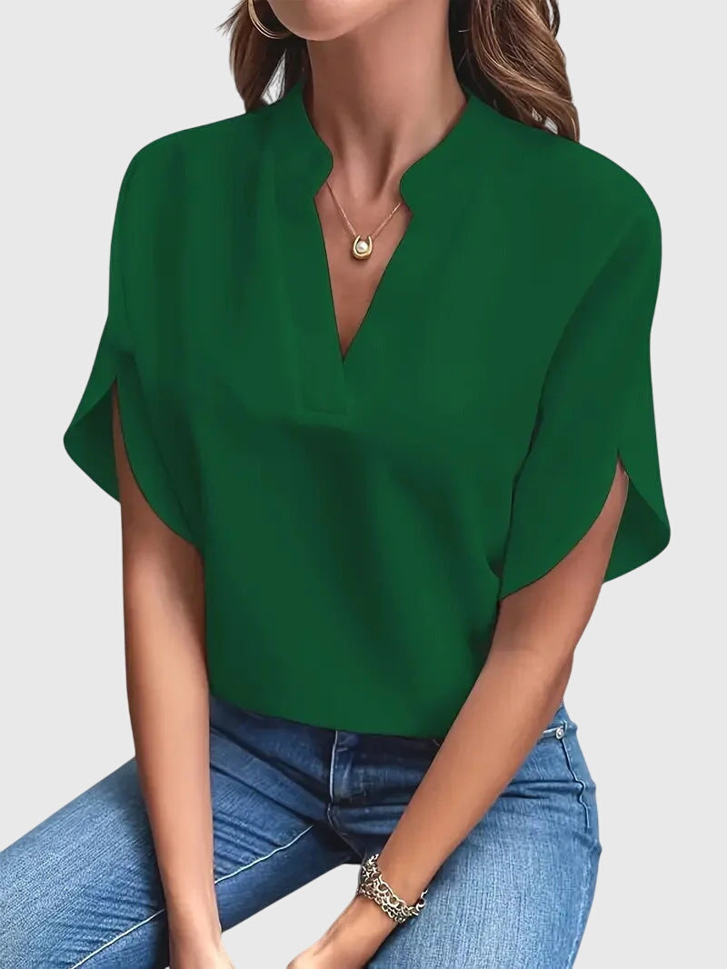 Beatrix™ | Luxuriously Soft V-Neck Top with Elegant Design
