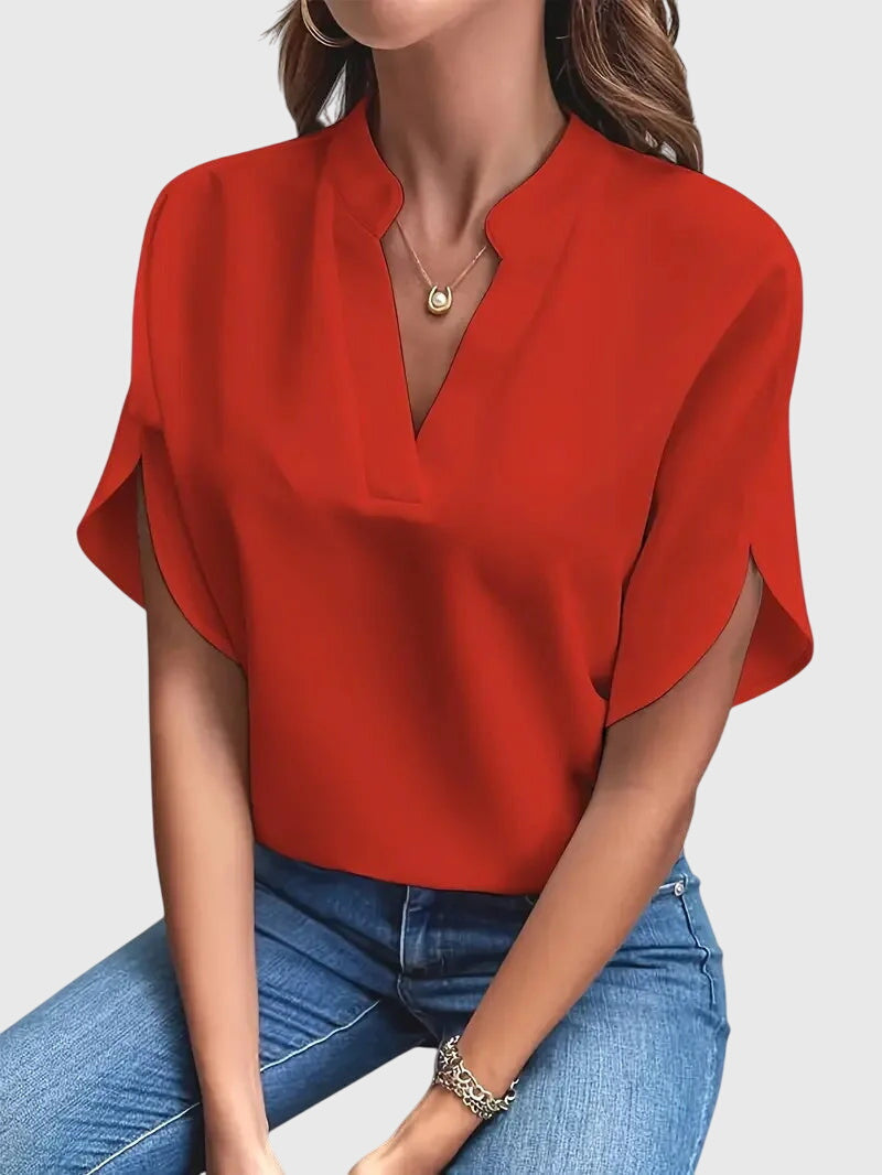 Beatrix™ | Luxuriously Soft V-Neck Top with Elegant Design
