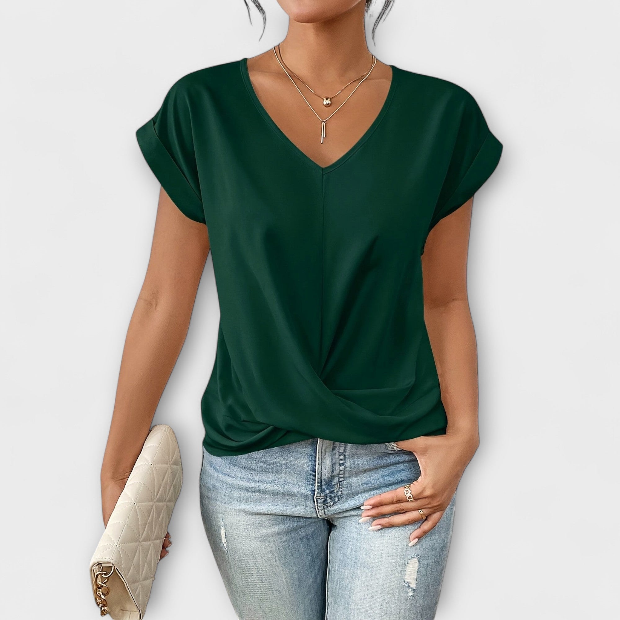 Carlinda | Stylish V-Neck Blouse