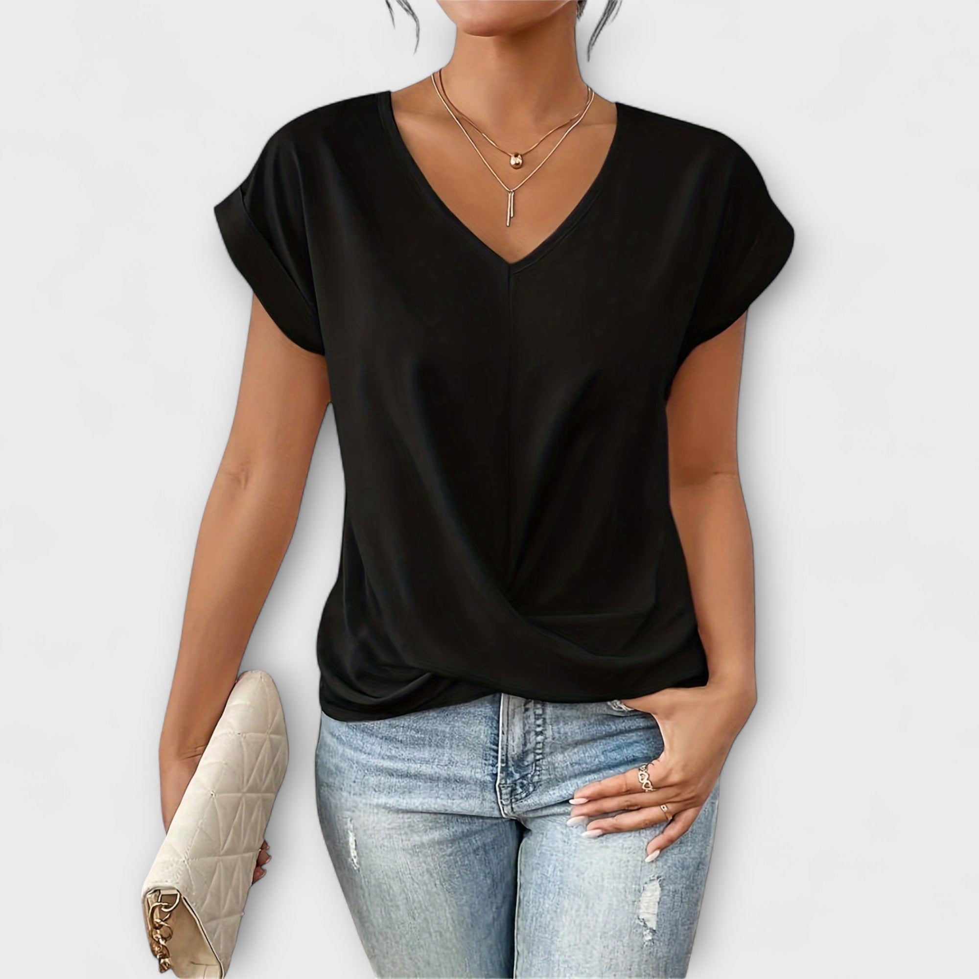 Carlinda | Stylish V-Neck Blouse