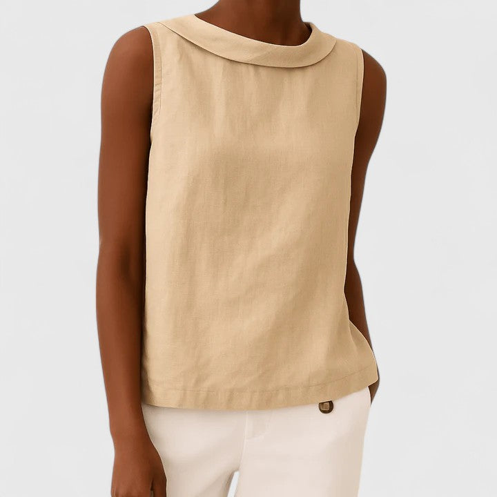 Anastine | Chic Roll Collar Top