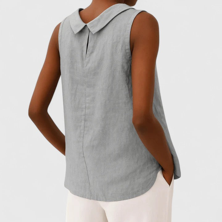 Anastine | Chic Roll Collar Top