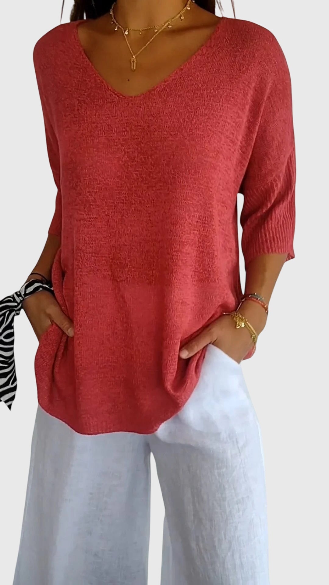 Cassandra™ | Chic V-Neck Blouse