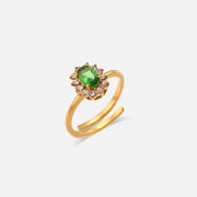 Amaryelle 18K Gold Green Zirconia Ring