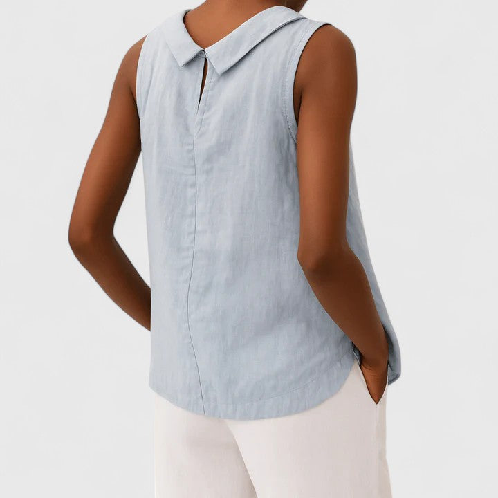 Anastine | Chic Roll Collar Top